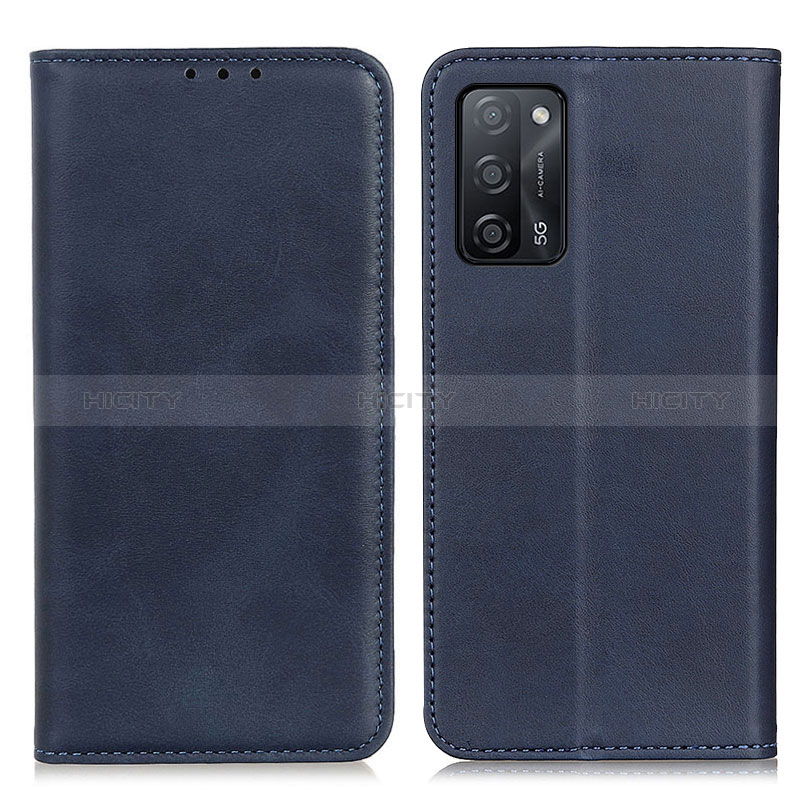 Custodia Portafoglio In Pelle Cover con Supporto A02D per Oppo A56 5G Blu