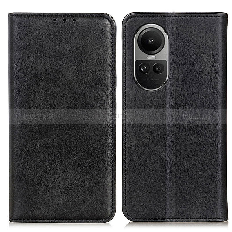 Custodia Portafoglio In Pelle Cover con Supporto A02D per Oppo Reno10 Pro 5G Nero