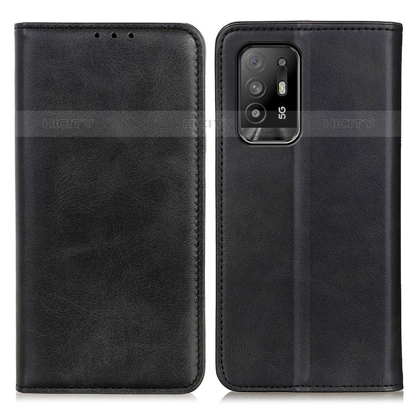 Custodia Portafoglio In Pelle Cover con Supporto A02D per Oppo Reno5 Z 5G Nero