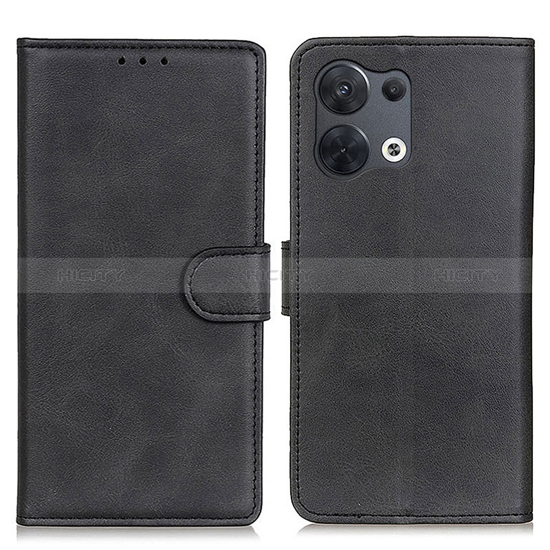 Custodia Portafoglio In Pelle Cover con Supporto A02D per Oppo Reno9 Pro+ Plus 5G Nero