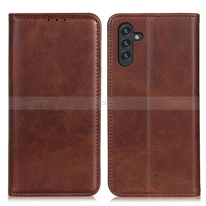 Custodia Portafoglio In Pelle Cover con Supporto A02D per Samsung Galaxy A04s Marrone