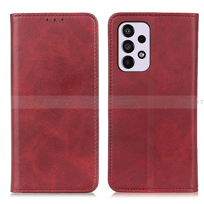 Custodia Portafoglio In Pelle Cover con Supporto A02D per Samsung Galaxy A33 5G Rosso