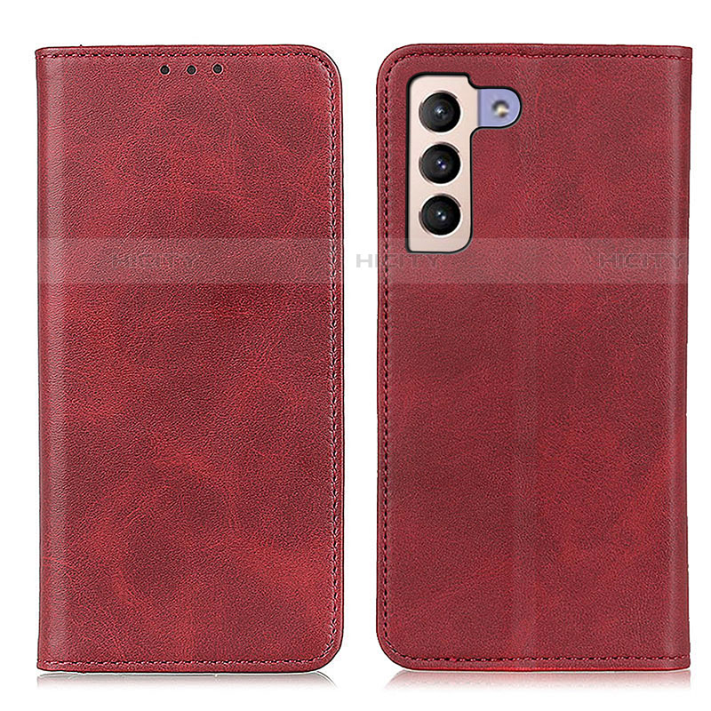 Custodia Portafoglio In Pelle Cover con Supporto A02D per Samsung Galaxy S21 FE 5G Rosso