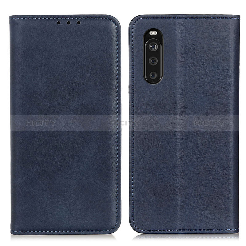 Custodia Portafoglio In Pelle Cover con Supporto A02D per Sony Xperia 10 III