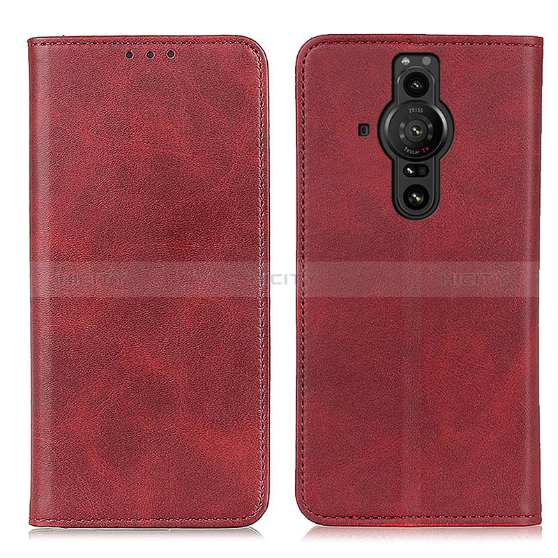 Custodia Portafoglio In Pelle Cover con Supporto A02D per Sony Xperia PRO-I