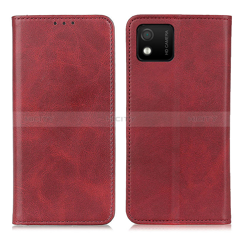 Custodia Portafoglio In Pelle Cover con Supporto A02D per Wiko Y52 Rosso