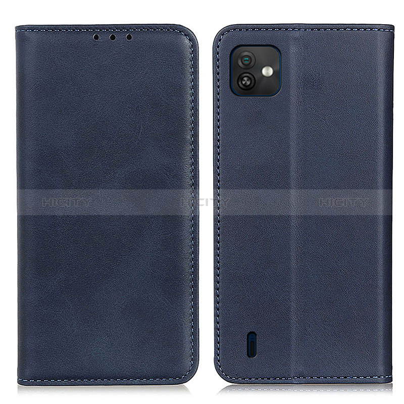 Custodia Portafoglio In Pelle Cover con Supporto A02D per Wiko Y82 Blu