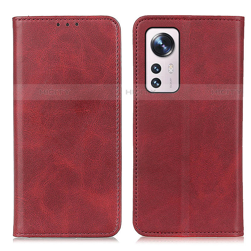 Custodia Portafoglio In Pelle Cover con Supporto A02D per Xiaomi Mi 12S 5G Rosso