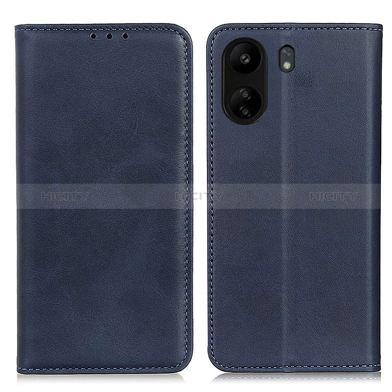 Custodia Portafoglio In Pelle Cover con Supporto A02D per Xiaomi Poco C65 Blu