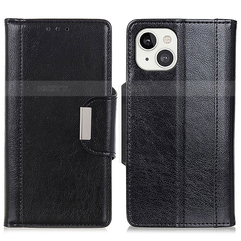 Custodia Portafoglio In Pelle Cover con Supporto A03 per Apple iPhone 13 Nero