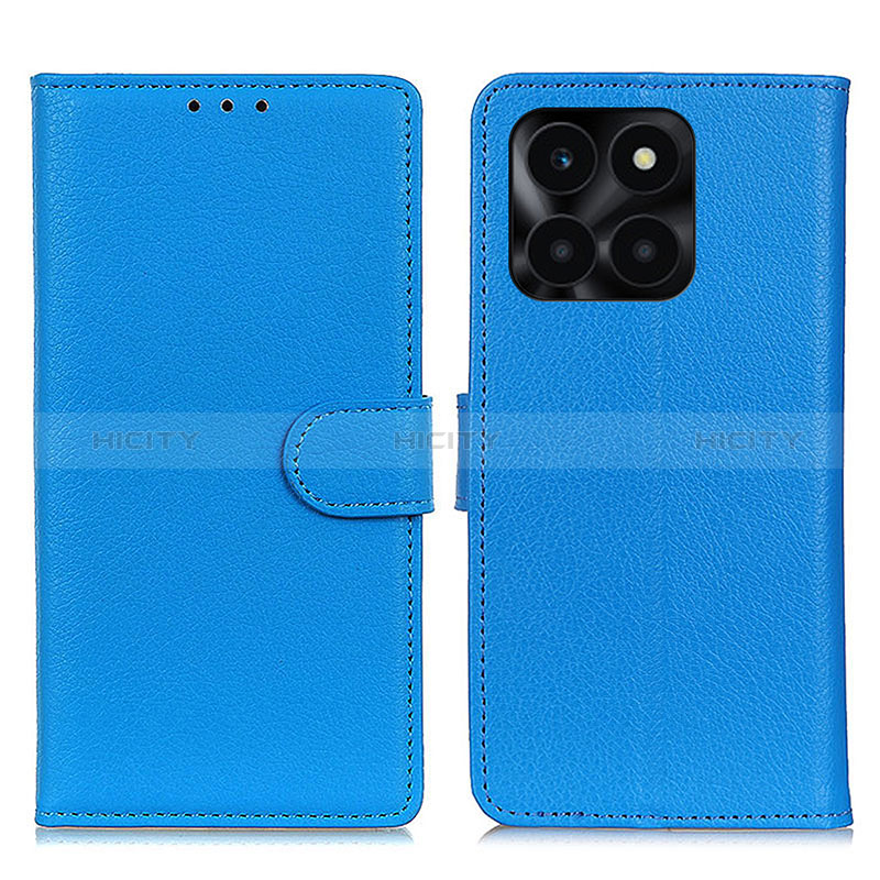 Custodia Portafoglio In Pelle Cover con Supporto A03D per Huawei Honor X8b Cielo Blu