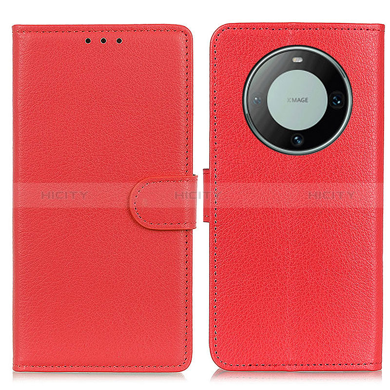 Custodia Portafoglio In Pelle Cover con Supporto A03D per Huawei Mate 60 Rosso