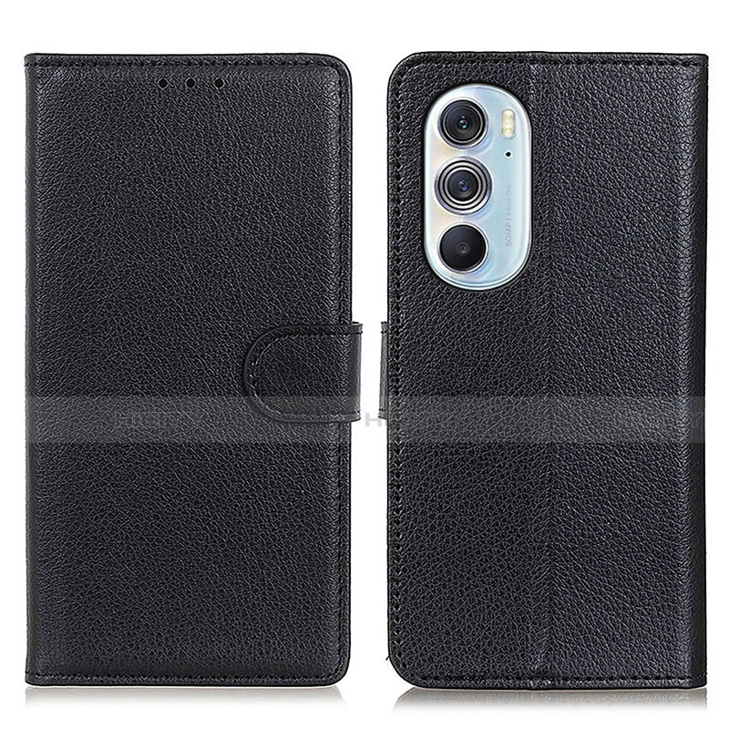 Custodia Portafoglio In Pelle Cover con Supporto A03D per Motorola Moto Edge 30 Pro 5G Nero