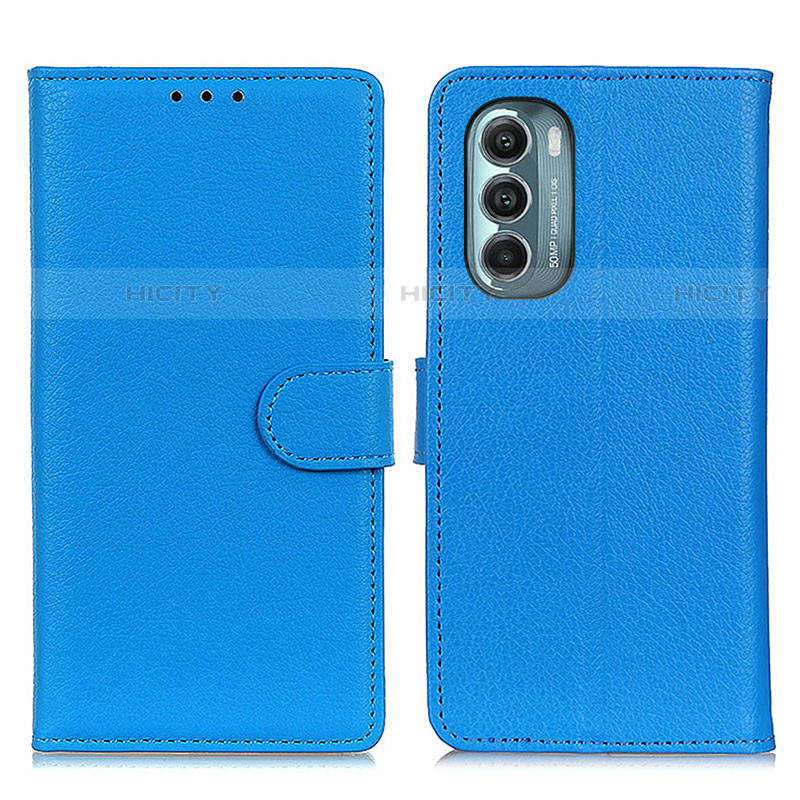 Custodia Portafoglio In Pelle Cover con Supporto A03D per Motorola Moto G Stylus (2022) 4G Cielo Blu