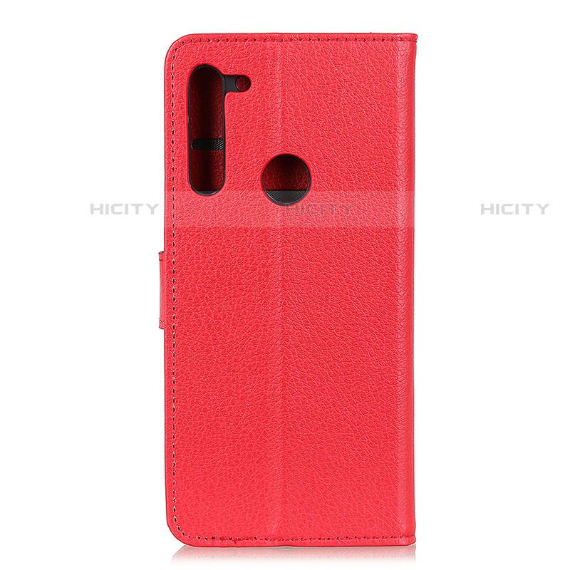 Custodia Portafoglio In Pelle Cover con Supporto A03D per Motorola Moto One Fusion Plus Rosso