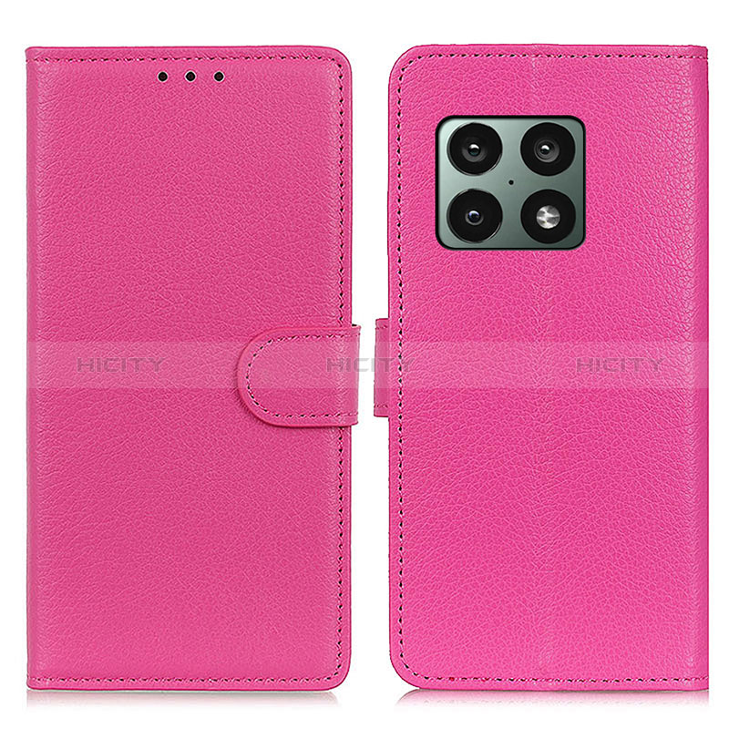 Custodia Portafoglio In Pelle Cover con Supporto A03D per OnePlus 10 Pro 5G Rosa Caldo