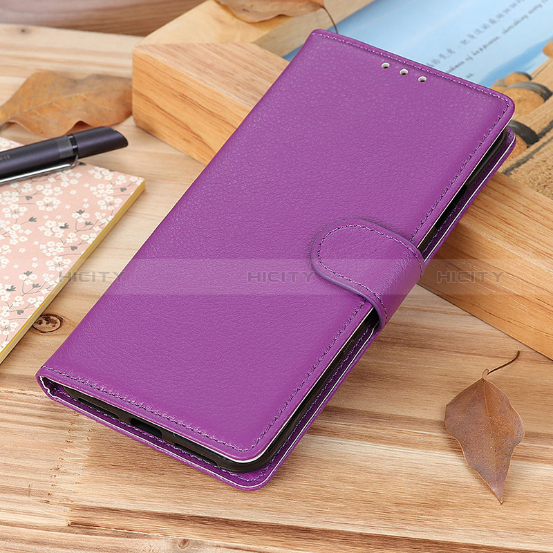 Custodia Portafoglio In Pelle Cover con Supporto A03D per OnePlus 9 5G Viola