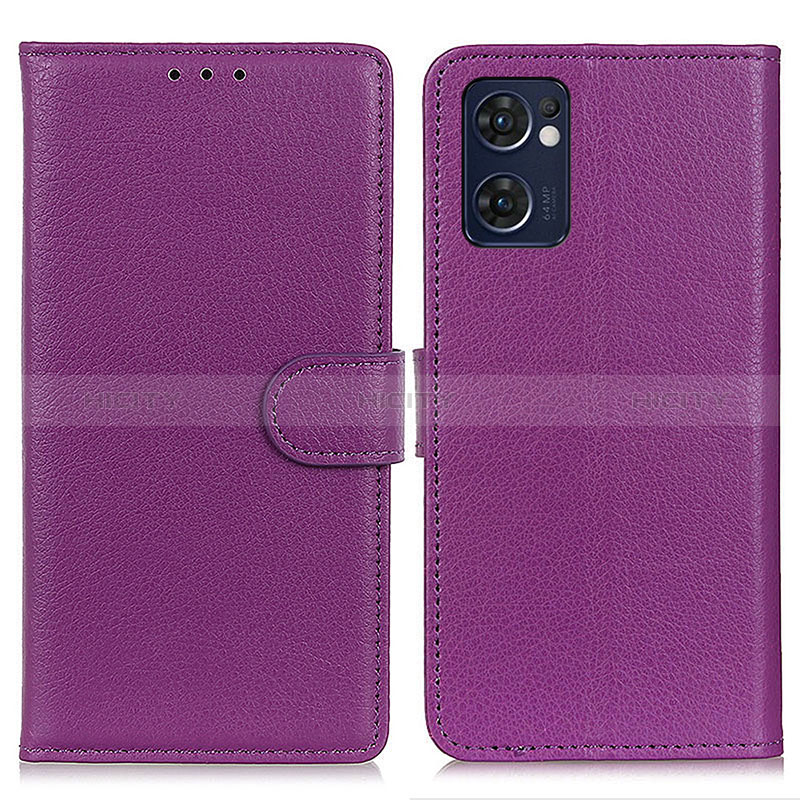 Custodia Portafoglio In Pelle Cover con Supporto A03D per OnePlus Nord CE 2 5G Viola