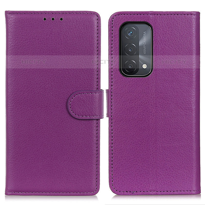 Custodia Portafoglio In Pelle Cover con Supporto A03D per OnePlus Nord N200 5G Viola