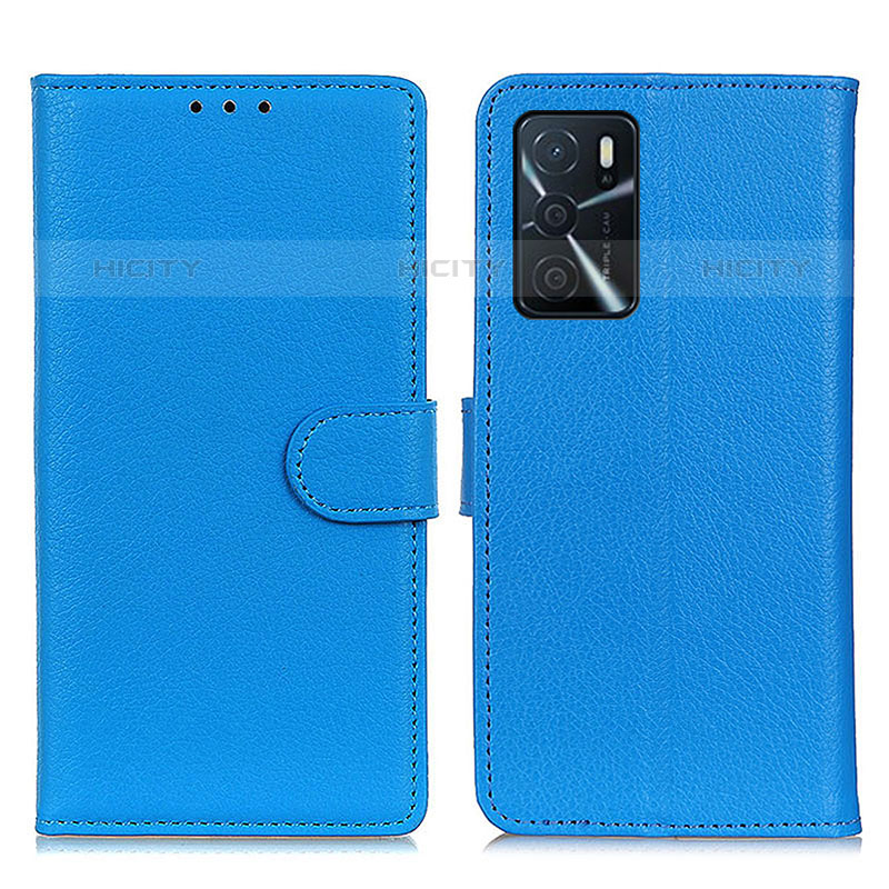 Custodia Portafoglio In Pelle Cover con Supporto A03D per Oppo A16s Cielo Blu