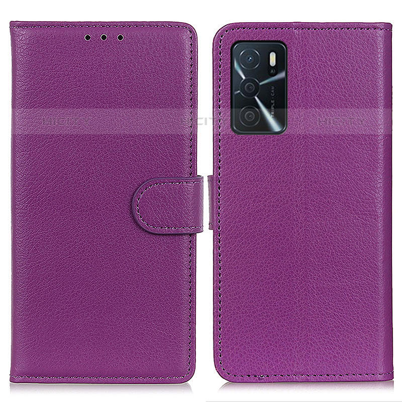 Custodia Portafoglio In Pelle Cover con Supporto A03D per Oppo A54s Viola