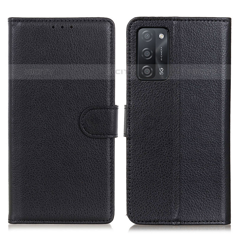 Custodia Portafoglio In Pelle Cover con Supporto A03D per Oppo A55 5G Nero