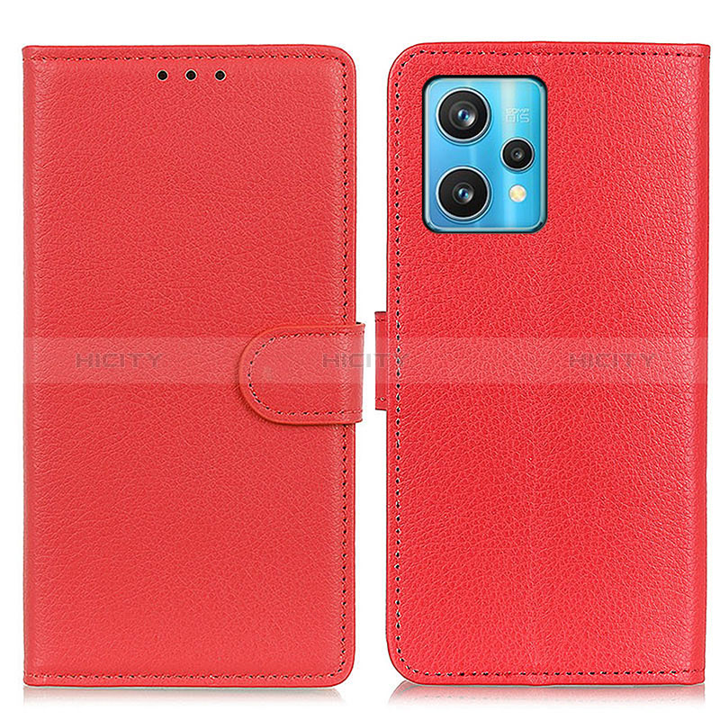 Custodia Portafoglio In Pelle Cover con Supporto A03D per Realme Narzo 50 Pro 5G Rosso