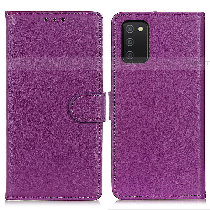 Custodia Portafoglio In Pelle Cover con Supporto A03D per Samsung Galaxy A03s Viola