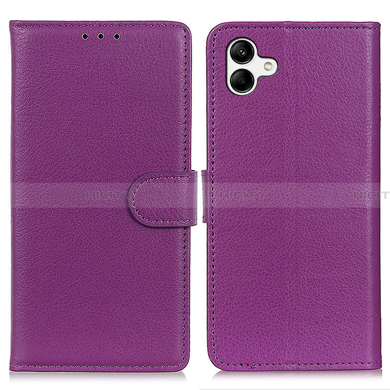 Custodia Portafoglio In Pelle Cover con Supporto A03D per Samsung Galaxy A04 4G Viola