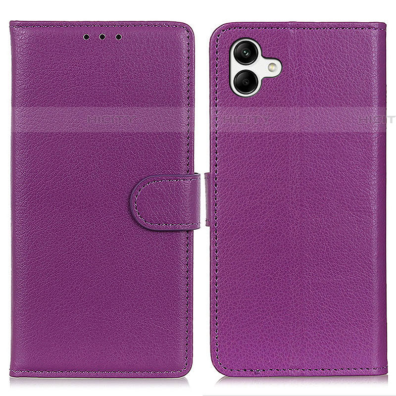 Custodia Portafoglio In Pelle Cover con Supporto A03D per Samsung Galaxy A04E Viola