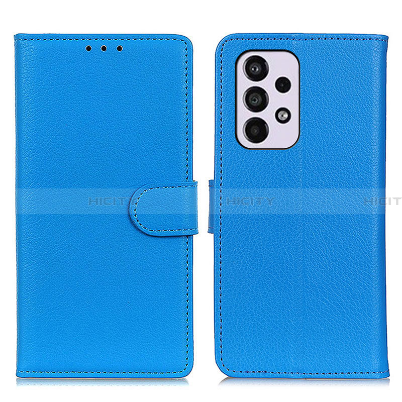 Custodia Portafoglio In Pelle Cover con Supporto A03D per Samsung Galaxy A33 5G Cielo Blu