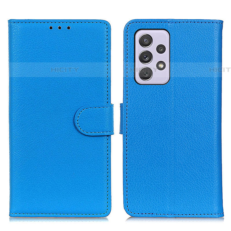 Custodia Portafoglio In Pelle Cover con Supporto A03D per Samsung Galaxy A73 5G Cielo Blu