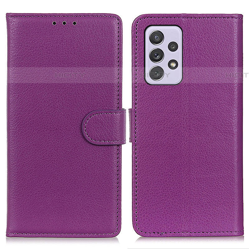 Custodia Portafoglio In Pelle Cover con Supporto A03D per Samsung Galaxy A73 5G Viola
