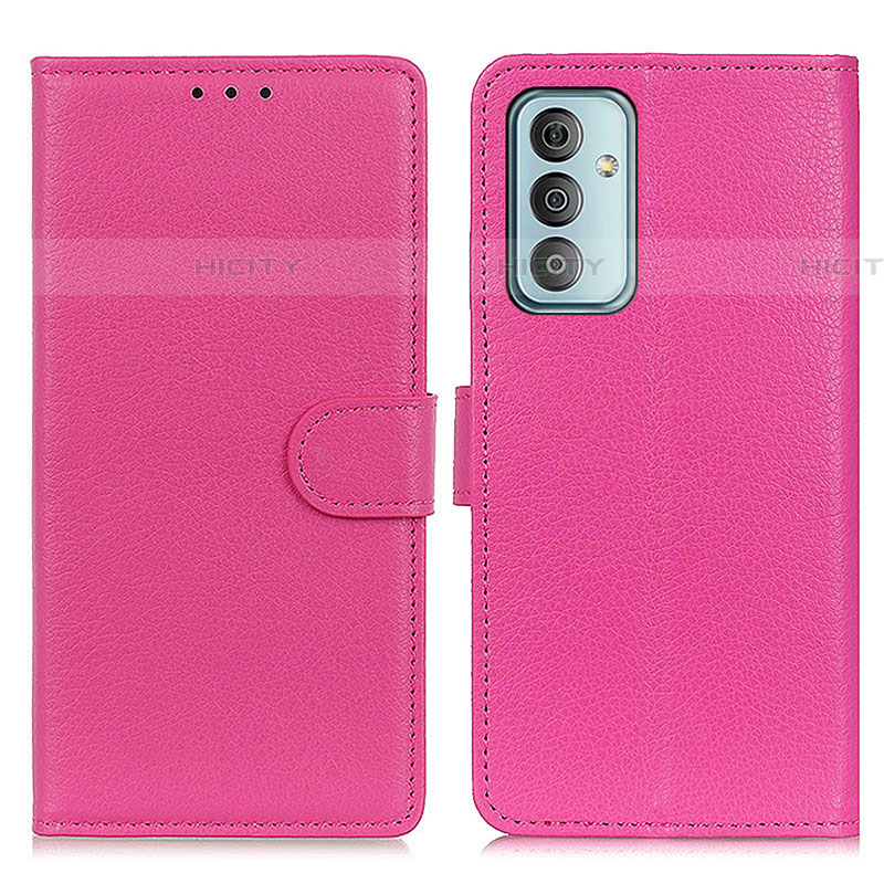 Custodia Portafoglio In Pelle Cover con Supporto A03D per Samsung Galaxy F23 5G Rosa Caldo