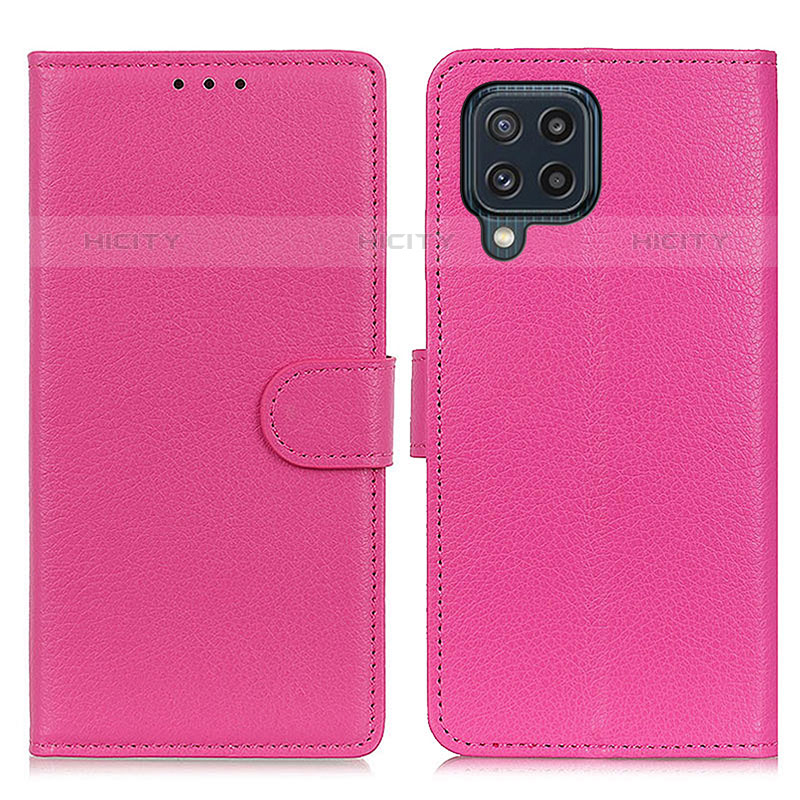 Custodia Portafoglio In Pelle Cover con Supporto A03D per Samsung Galaxy M32 4G Rosa Caldo