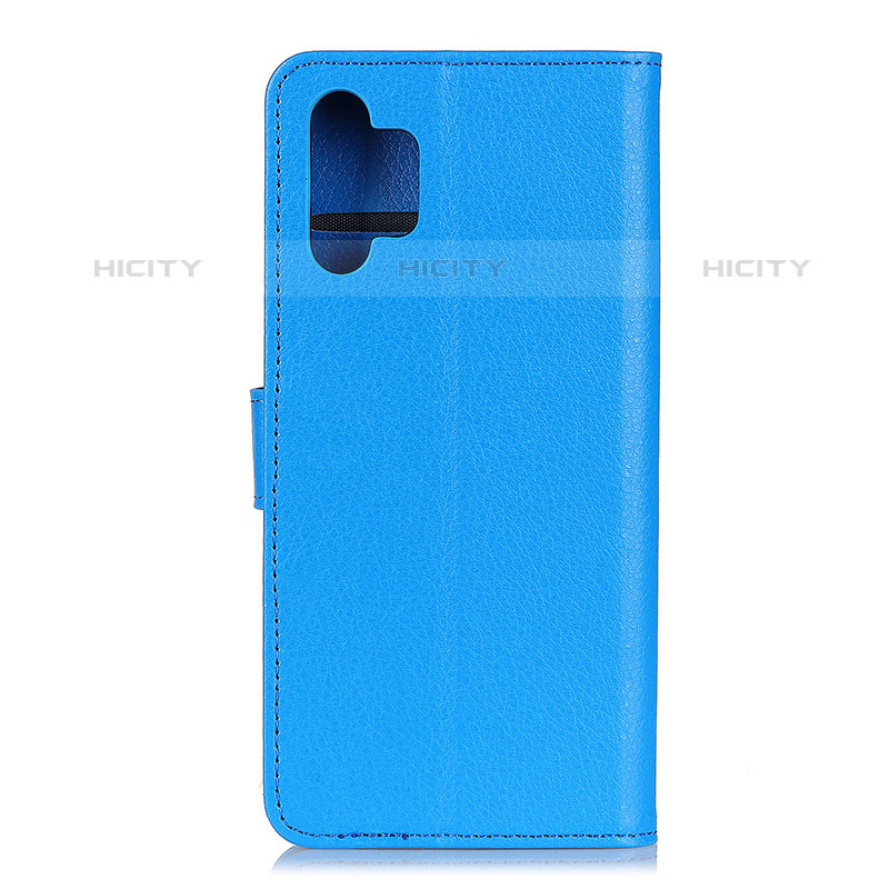 Custodia Portafoglio In Pelle Cover con Supporto A03D per Samsung Galaxy M32 5G Cielo Blu
