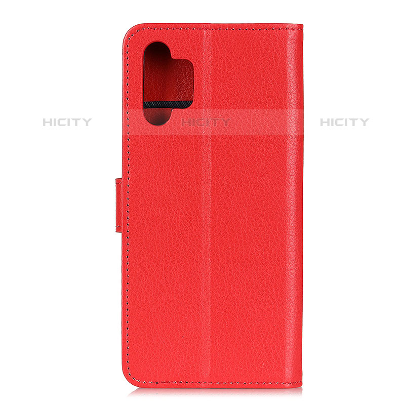 Custodia Portafoglio In Pelle Cover con Supporto A03D per Samsung Galaxy M32 5G Rosso