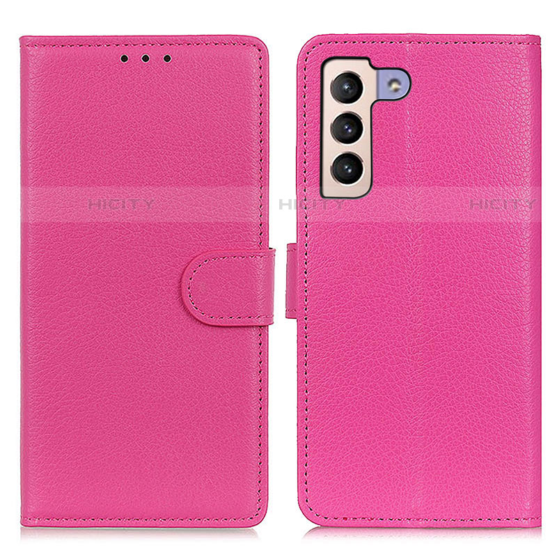 Custodia Portafoglio In Pelle Cover con Supporto A03D per Samsung Galaxy S21 5G Rosa Caldo