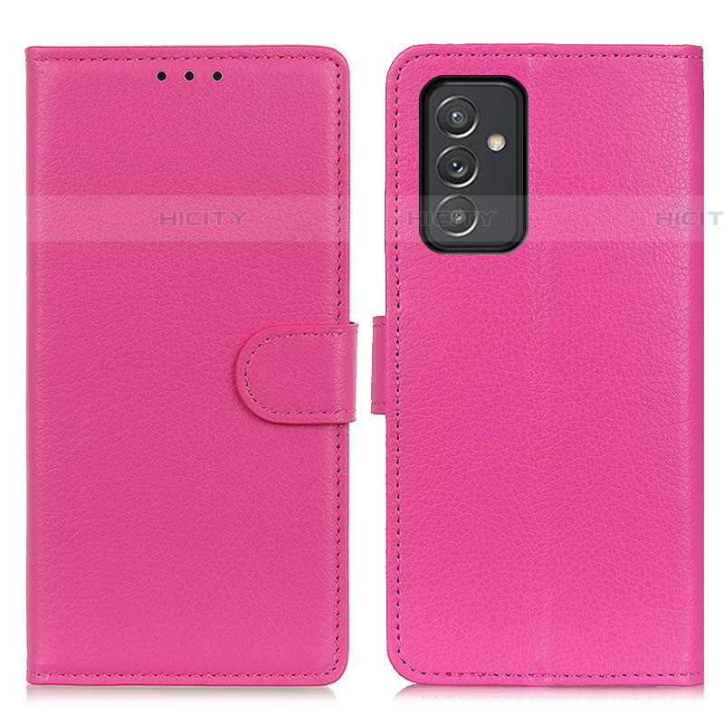 Custodia Portafoglio In Pelle Cover con Supporto A03D per Samsung Galaxy S23 FE 5G Rosa Caldo