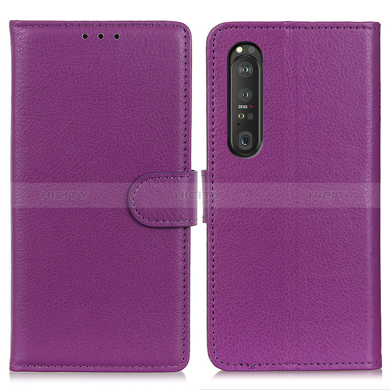 Custodia Portafoglio In Pelle Cover con Supporto A03D per Sony Xperia 1 III