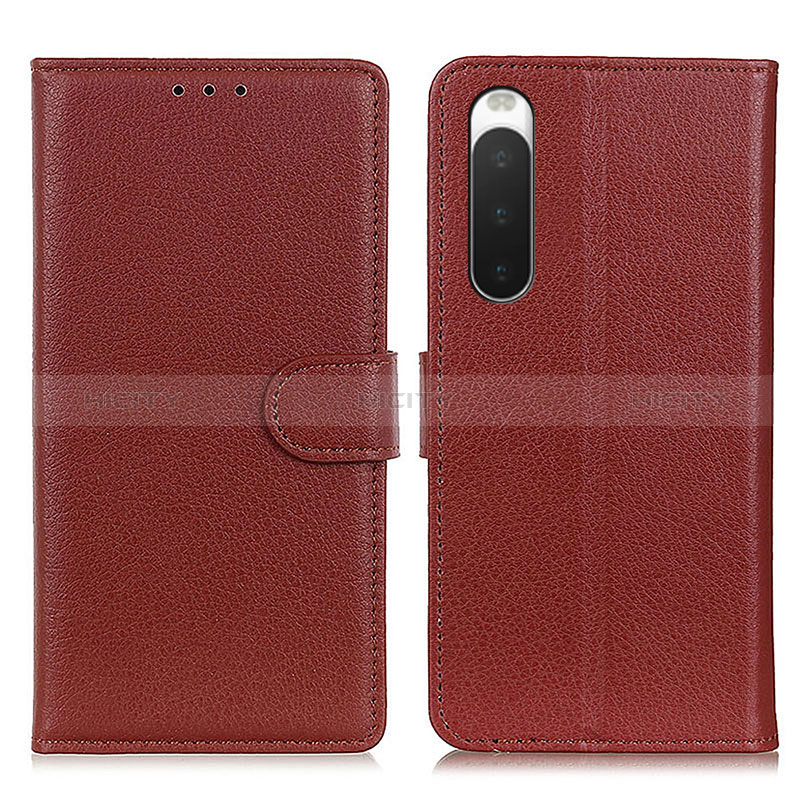 Custodia Portafoglio In Pelle Cover con Supporto A03D per Sony Xperia 10 IV SO-52C