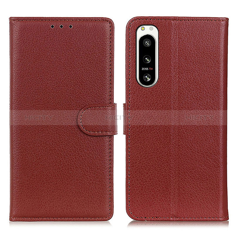 Custodia Portafoglio In Pelle Cover con Supporto A03D per Sony Xperia 5 IV