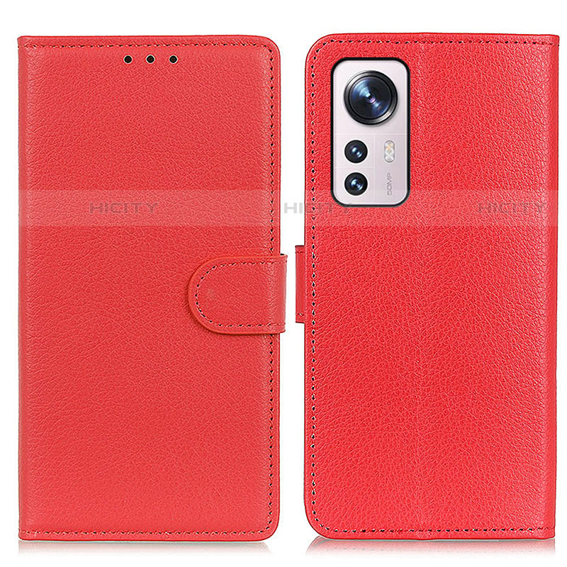 Custodia Portafoglio In Pelle Cover con Supporto A03D per Xiaomi Mi 12X 5G Rosso