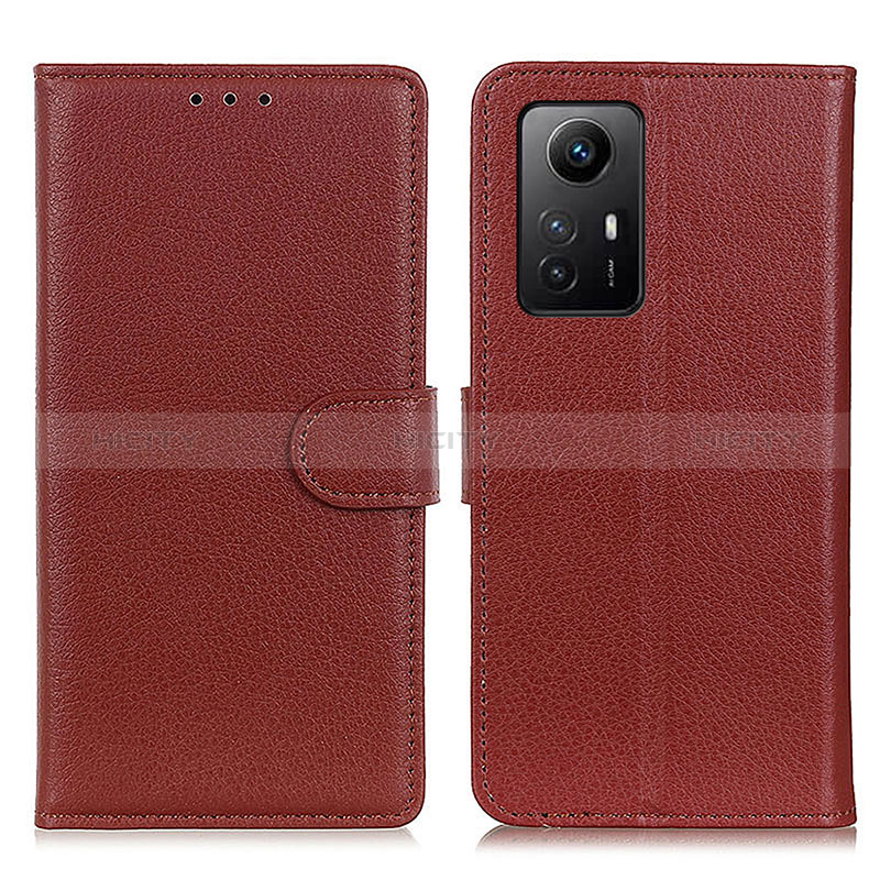 Custodia Portafoglio In Pelle Cover con Supporto A03D per Xiaomi Redmi Note 12S Marrone