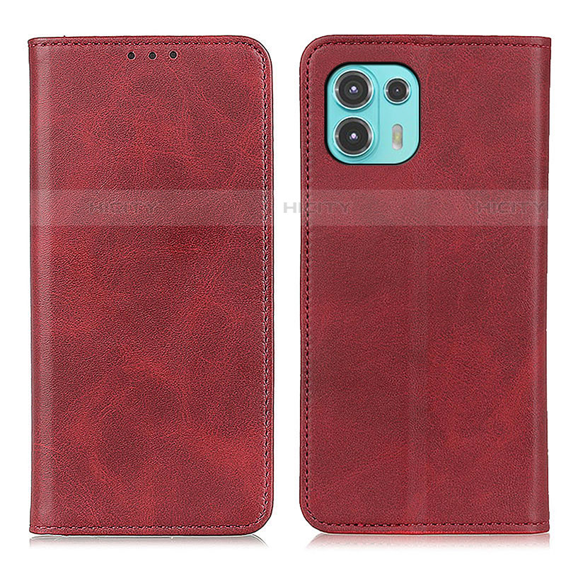 Custodia Portafoglio In Pelle Cover con Supporto A04D per Motorola Moto Edge 20 Lite 5G Rosso