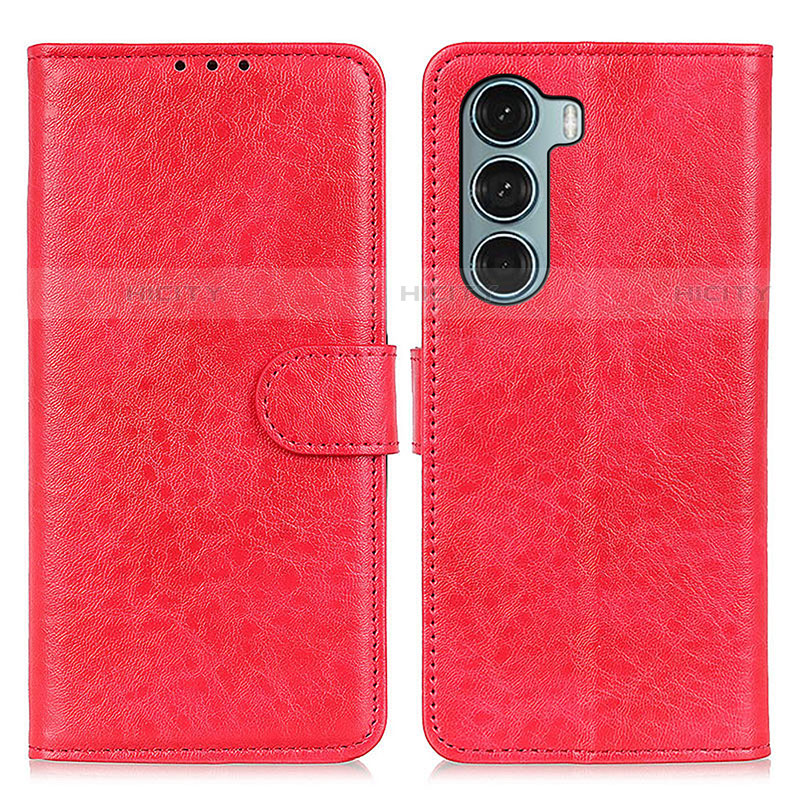 Custodia Portafoglio In Pelle Cover con Supporto A04D per Motorola Moto Edge S30 5G Rosso