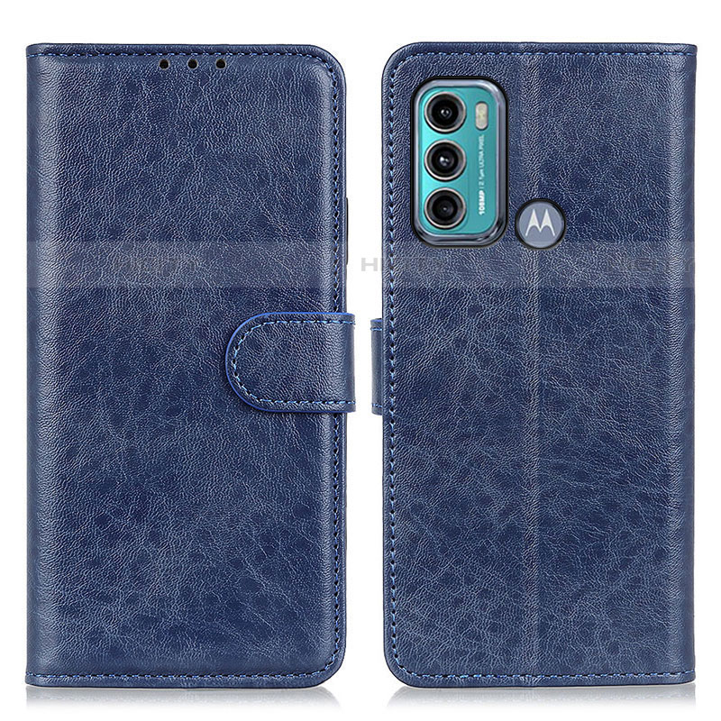 Custodia Portafoglio In Pelle Cover con Supporto A04D per Motorola Moto G60 Blu