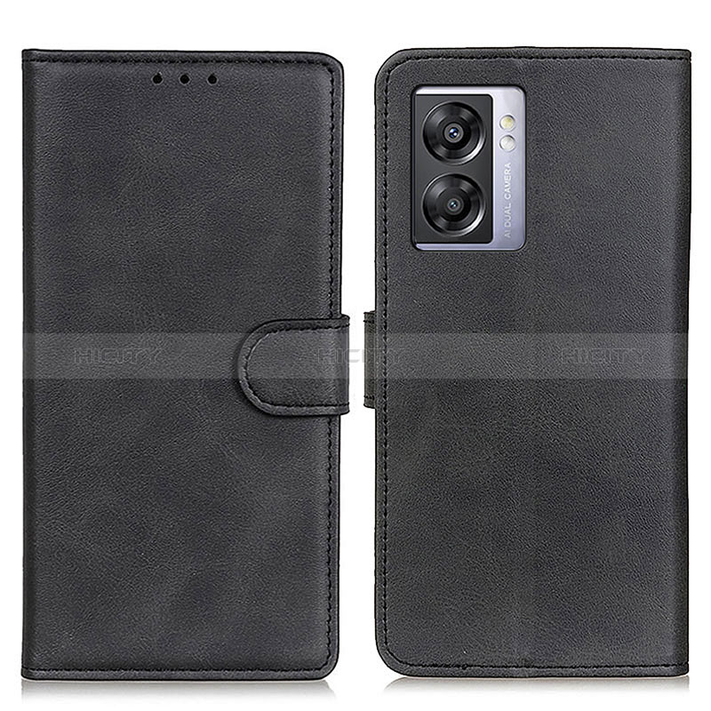 Custodia Portafoglio In Pelle Cover con Supporto A04D per Oppo A57 5G Nero