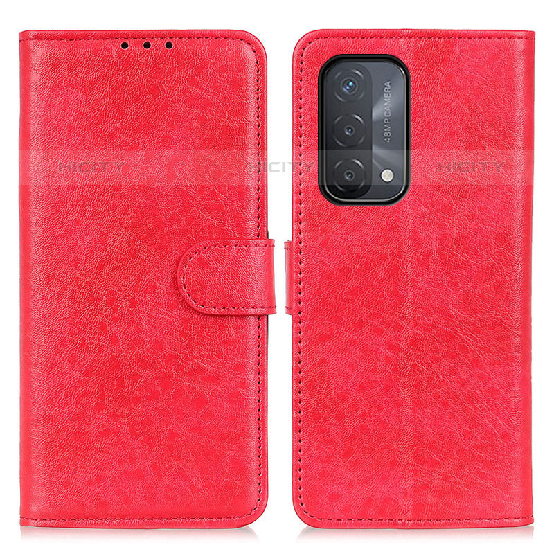 Custodia Portafoglio In Pelle Cover con Supporto A04D per Oppo A93 5G Rosso