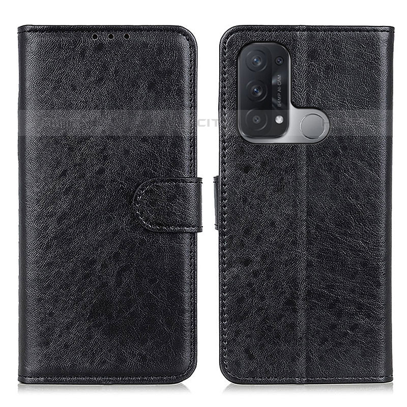 Custodia Portafoglio In Pelle Cover con Supporto A04D per Oppo Reno5 A Nero